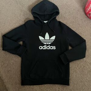 Adidas black firebird logo hoodie size small